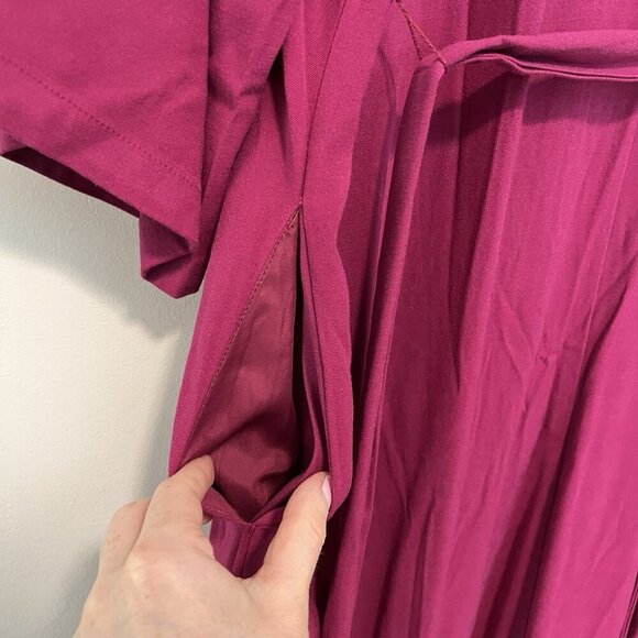 Universal‎ Standard NWT V-Neck Woven Maxi Dress in Raspberry Radience - Picture 6 of 11